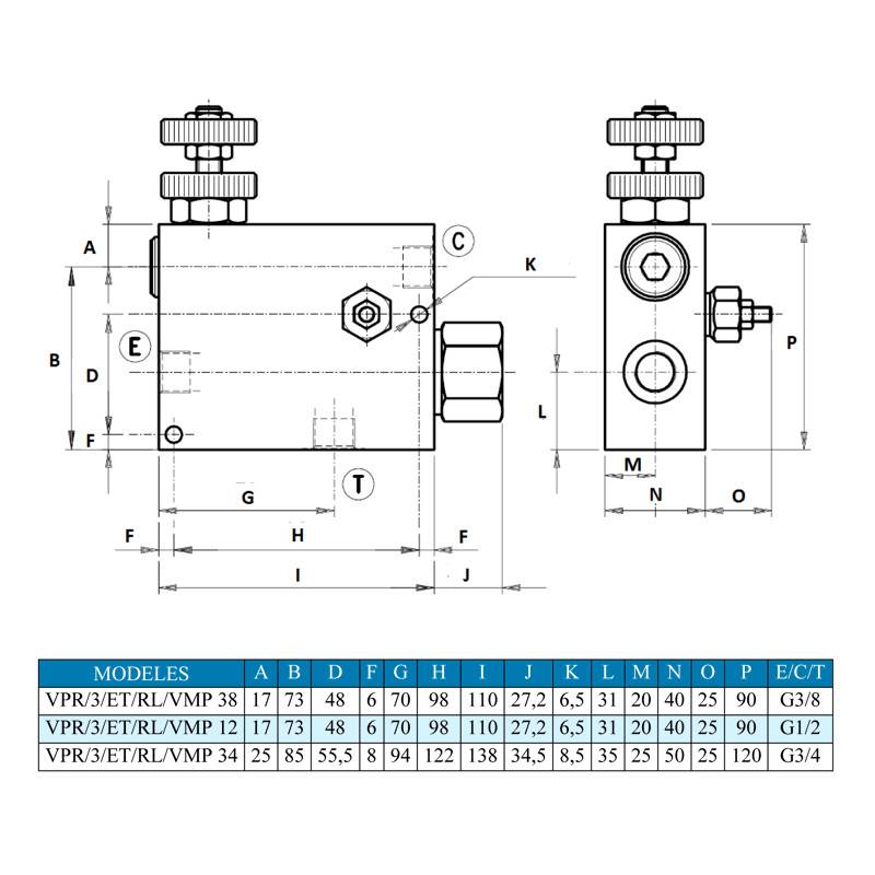 Régulateur de débit 2 voies compensé 3/8 - HydrauStore : Vente de pièces  hydraulique en ligne